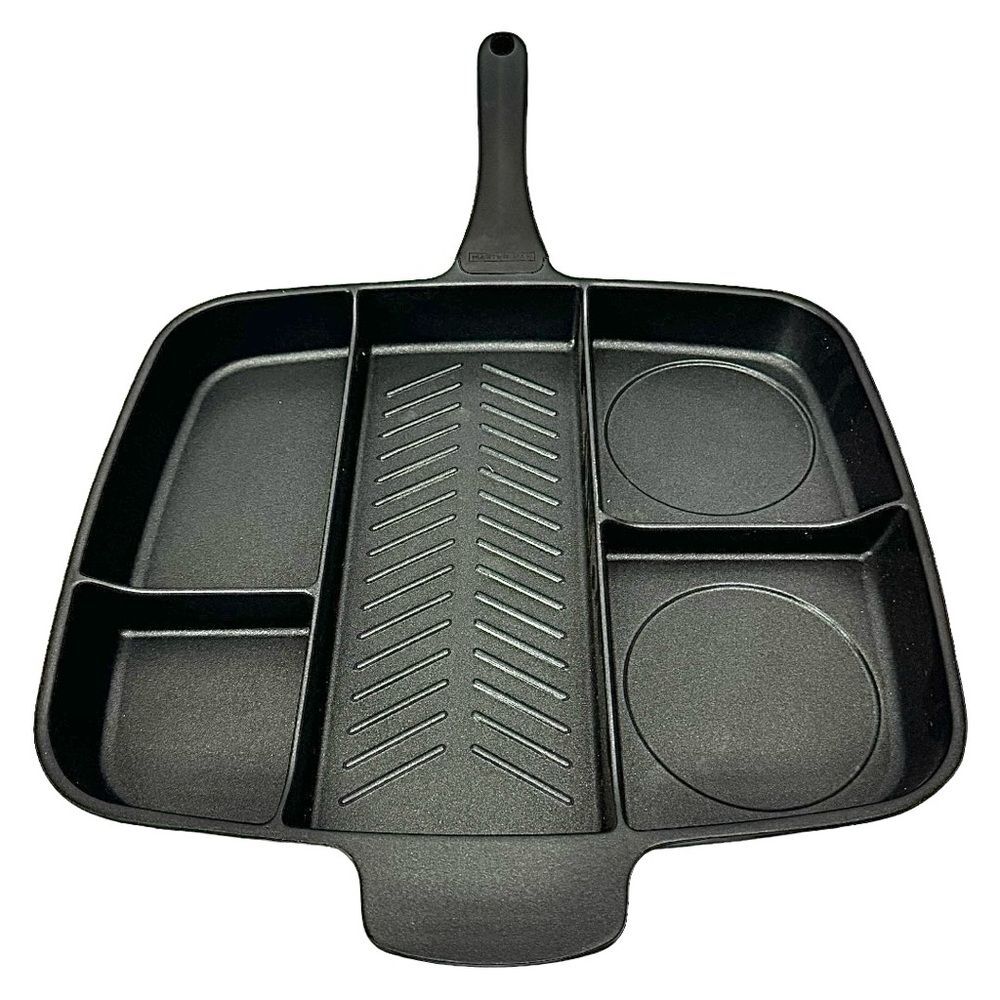 Matchcool 5-in-1 Square Baking Pan Nonstick Aluminum Divider Grill Fry Skillet - Picture 3 of 5